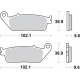 SBS KLOCKI HAMULCOWE KH196 STREET EXCEL SINTER KOLOR ZŁOTY PASUJE DO: HONDA CB 500, CTX 700, NC 750, VT 750, XL 600V, PRZÓD