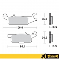 PROX KLOCKI HAMULCOWE KH445 YAMAHA YFM 550 GRIZZLY '11-14, YFM 700 GRIZZLY '07-18 TYŁ LEWY