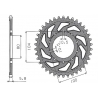 SUNSTAR ZĘBATKA TYLNA 478 46 KAWASAKI ER6F/N (06-16), KLE 650 (07-16) (JTR478.46) (ŁAŃC. 520) (47846JT)