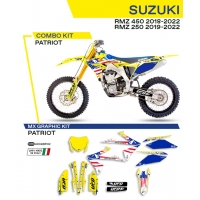 UFO KOMPLET NAKLEJEK (OKLEIN) SUZUKI RMZ 250 '19-'22 RMZ 450 '18-'22 PATRIOT KOLOR ŻÓŁTY - WYPRZEDAŻ