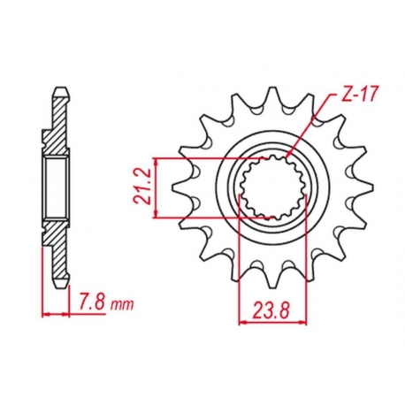 GROSSKOPF PROMOCJA ZĘBATKA PRZEDNIA 2320 13 HONDA CRF 250R '18-'21 (JTF1344.13)* (ŁAŃC. 520)