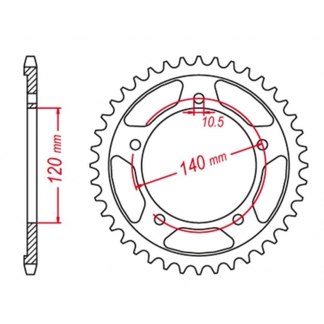 GROSSKOPF PROMOCJA ZĘBATKA TYLNA ULTRALIGHT UTWARDZANA 4398 53 C45 SUZUKI GSX-R 600/750/1000 STUNT (JTR1792.53)