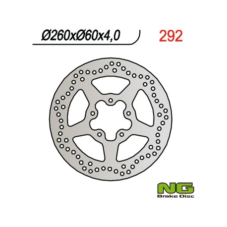 NG TARCZA HAMULCOWA PRZÓD APRILIA 50/125/200/250/400/500 SCARABEO, PIAGGIO MEDLEY 125/150 16-18 (260X60X4,0MM) (5X8,5MM) - ZASTĘ