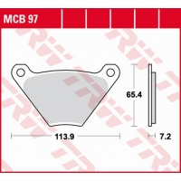 TRW LUCAS ZF KLOCKI HAMULCOWE KH024/2 ORGANIC HARLEY-DAVIDSON FL/FLH/FLHS 1200, FLH/FXB/FXE/FXEF/FXS 1340 '75-'85 PRZÓD/TYŁ