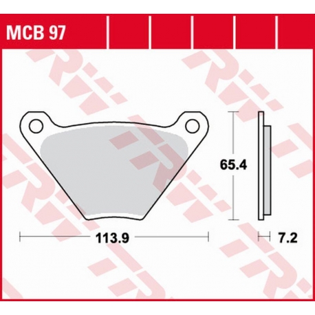 TRW LUCAS ZF KLOCKI HAMULCOWE KH024/2 ORGANIC HARLEY-DAVIDSON FL/FLH/FLHS 1200, FLH/FXB/FXE/FXEF/FXS 1340 '75-'85 PRZÓD/TYŁ