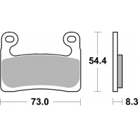 SBS KLOCKI HAMULCOWE KH724 STREET PERFORMANCE (EXCEL) SINTER KOLOR ZŁOTY BMW S 1000RR, R 1250GS/GS ADVENTURE/RT/RT SPORT '19-