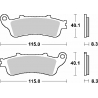 SBS KLOCKI HAMULCOWE KH261 / KH281 STREET STANDART CERAMIC KOLOR CZARNY PASUJE DO: HONDA CBR1000RR, XL1000VAR, VFR800 TYŁ