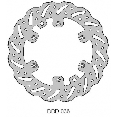 DELTA BRAKING TARCZA HAMULCOWA PRZÓD KTM 2T/4T '91-21, HUSABERG, HUSQVARNA, GAS-GAS '21, WAVE (260X126,5X3MM) (6X6,5MM) (NG140)