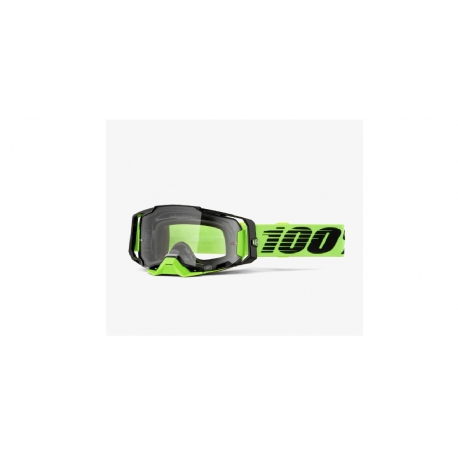 100 PROCENT GOGLE MODEL ARMEGA MODEL NEON YELLOW - CLEAR LENS - KOLOR ŻÓŁTY FLUO/CZARNY SZYBKA PRZEŹROCZYSTA