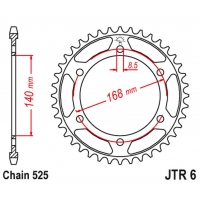 JT ZĘBATKA TYLNA 4550 42 BMW F800R (OTWÓR NA ŚRUBĘ 8,5MM) (455042JT) (ŁAŃC. 525) CZARNA