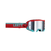 LEATT GOGLE VELOCITY 4.5 IRIZ GOGGLE FUEL SILVER 50% - KOLOR NIEBIESKI/CZERWONY SZYBKA LUSTRZANA SREBRNA