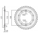 SUNSTAR ZĘBATKA TYLNA 4384 39 HONDA CTX 700 DCT '14-'16, NC 700/750 '12-'19 (JTR1316.39) (ŁAŃC. 520) (438439JT)