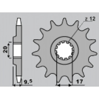 JR ZĘBATKA PRZEDNIA 7005 12 KTM SX 65 '98-'15 (JTF1906.12)