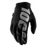 100 PROCENT RĘKAWICE CROSS/ENDURO BRISKER YOUTH JUNIOR SOFTSHELL BLACK/GREY KOLOR CZARNY/SZARY ROZMIAR S