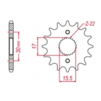 SUPERSPROX ZĘBATKA PRZEDNIA 332 13 (33213) SAMOOCZYSZCZAJĄCA HONDA CR 80 R (86-02) CR 80 RB Big Wheel (96-02) CR 85 R (03-07) 