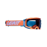 LEATT GOGLE VELOCITY 5.5 GOGGLE NEON ORANGE LIGHT GREY 58% - KOLOR POMARAŃCZOWY/NIEBIESKI SZYBKA DYMIONE LUSTRO SZARA