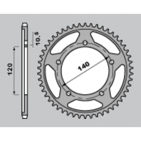 CHT ZĘBATKA TYLNA 4398 42 THF SUZUKI GSXR 1000 '00-'05, DL 1000 '02-'06 (A4152061423)