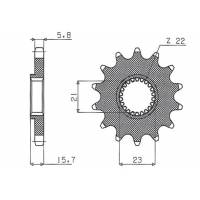 SUNSTAR ZĘBATKA PRZEDNIA 441 15 YAMAHA XT 600 '87-'90, XT 600E '97-'03, XTZ 660 '91-'98, TT 600 '93-'02 (JTF1577.15) (ŁAŃC. 520)