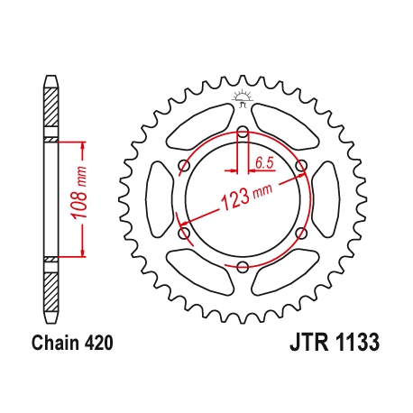 JT ZĘBATKA TYLNA 4412 59 APRILIA SX 50 -18-19 (441259JT) (ŁAŃC.420)