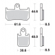 SBS KLOCKI HAMULCOWE KH442/4 TRACK AND SPORT SINTER KOLOR ZŁOTY (ZAMIENIA MIESZANKĘ RS)