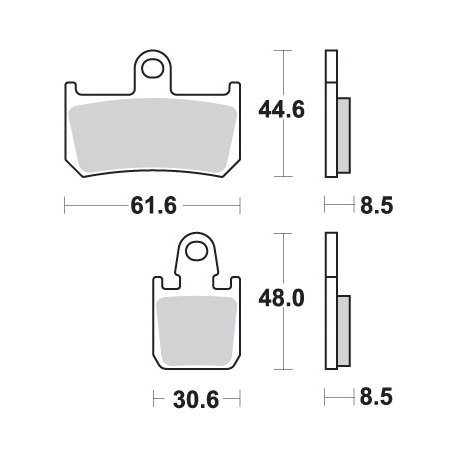 SBS KLOCKI HAMULCOWE KH442/4 TRACK AND SPORT SINTER KOLOR ZŁOTY (ZAMIENIA MIESZANKĘ RS)