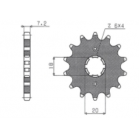 SUNSTAR ZĘBATKA PRZEDNIA 259 16 HONDA XL 125, NX 125 (JTF259.16) (ŁAŃC. 428) (25916JT)