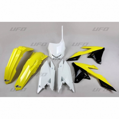 UFO KOMPLET PLASTIKÓW SUZUKI RMZ 250 '19-'23, RMZ 450 '18-'23 KOLOR OEM (ŻÓŁTY/CZARNY) (SU418E999)