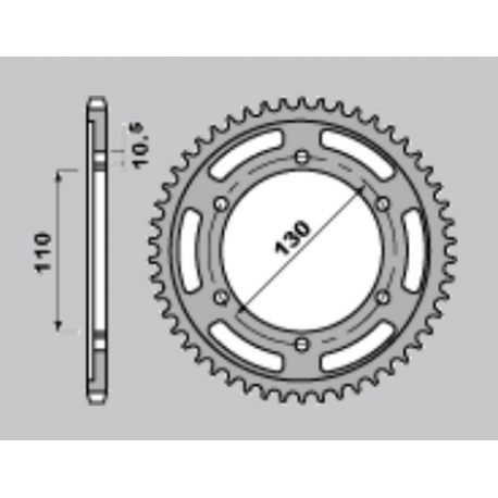 CHT ZĘBATKA TYLNA 241 43 THF YAMAHA R1 '98-'03