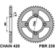 PBR ZĘBATKA TYLNA 238 46 C45 HONDA CRF 80F 04-13 (ŁAŃC.420) (JTR1214.46)