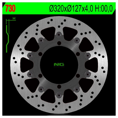 NG TARCZA HAMULCOWA PRZÓD KTM 625/640/690 (320X127X4) (6X6,5MM)