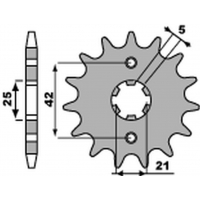 PBR ZĘBATKA PRZEDNIA 572 15 18NC YAMAHA SR 250 '84-'00, XT 250 '80-'90, XV 250S VIRAGO '89-'05 (JTF569.15) (ŁAŃC.520)