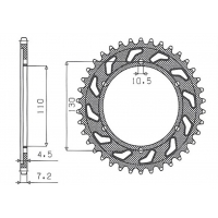 SUNSTAR ZĘBATKA TYLNA 4385 47 YAMAHA R6 '06-'15, MT-09 '14-'15 (+3), SUZUKI GSXR 750 '11-'15, SUZUKI GSX R 600 '11-'15, GSX-8S '