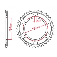 GROSSKOPF PROMOCJA ZĘBATKA TYLNA ULTRALIGHT UTWARDZANA 4405 46 C45 HONDA CBR 600F SPORT '01-'02, CBR 600 F4I '01-'06 (JTR1307.46