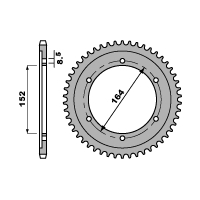 PBR ZĘBATKA TYLNA 841 42 C45 YAMAHA SR 500 78-80, XT 500 76-80 (ŁAŃC. 530)