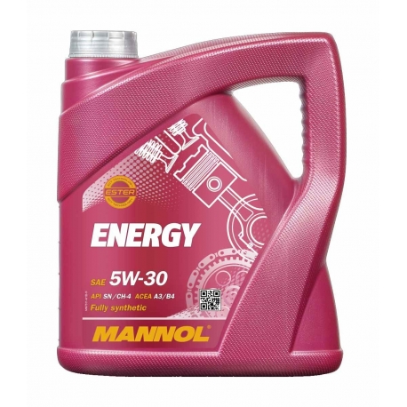 MANNOL NOWY TOWAR 07/2023 OLEJ SILNIKOWY SAMOCHODOWY 5W30 ENERGY 4 LITRY (7511) (SYNTETYCZNY)