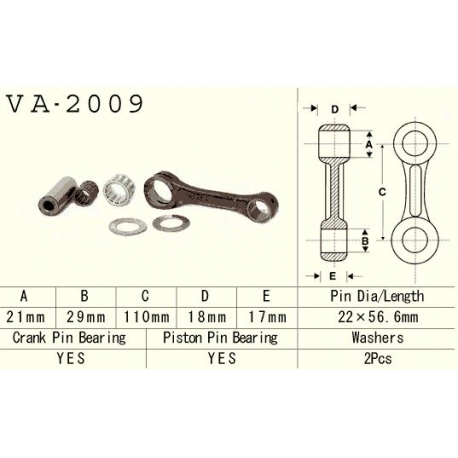 VESRAH KORBOWÓD YAMAHA YFS 200 (YFS200) BLASTER '88-'06 (VA2009) (MADE IN JAPAN)