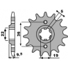 PBR ZĘBATKA PRZEDNIA 337 14 18NC HONDA CR 250 (82-85) (JTF337.14) (ŁAŃC. 520)