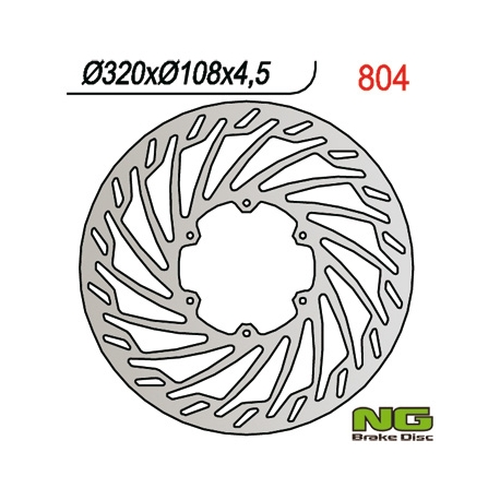 NG TARCZA HAMULCOWA PRZÓD GAS GAS SM 125 (01-07), 250/450 (01-05), 450/515 (08) (320X108X4,5) TURBINE