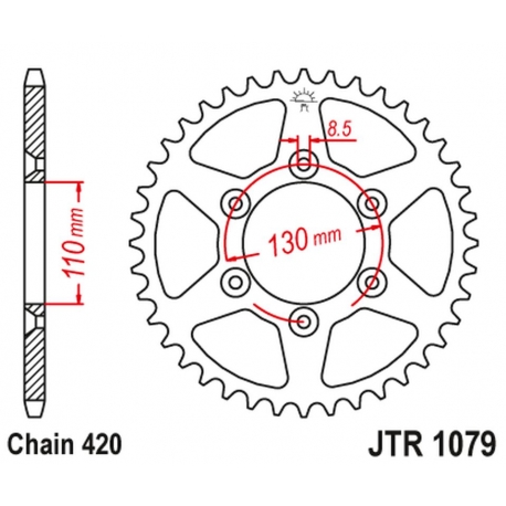 JT ZĘBATKA TYLNA CPI 50SM '06-12 (JTR107962) (ŁAŃC. 520)