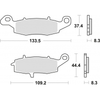 TRW ZF KLOCKI HAMULCOWE KH231 SINTER STREET KAWASAKI ER6 06-16, VERSYS 650 07-14, Z 750, 04-06, ZR7 99-04, W 800 '11-, GPZ 1100 