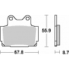 SBS PROMOCJA KLOCKI HAMULCOWE KH104 STREET STANDART CERAMIC KOLOR CZARNY
