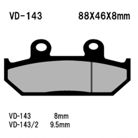 VESRAH KLOCKI HAMULCOWE KH124/2 SPIEK METALICZNY (ZŁOTE) (MADE IN JAPAN)