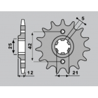 CHT ZĘBATKA PRZEDNIA 571 17 YAMAHA XJ 600 84-91 (571-17) (JTF571.17)