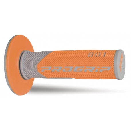 PROGRIP MANETKI PG801 OFF ROAD (22+25MM, DŁ.115MM) KOLOR SZARY/POMARAŃCZOWY (DWUSKŁADNIKOWE) (801-287) (PG801GY/OR)