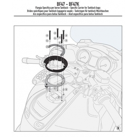 KAPPA MOCOWANIE TANKLOCK BMW R 1200RT (05-13)