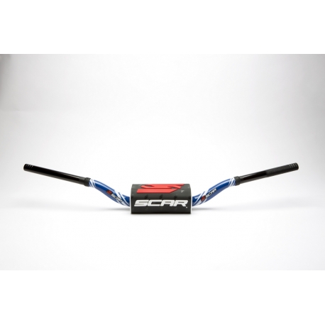 SCAR RACING KIEROWNICA 28,6MM MODEL VILLOPOTO/STEWART KOLOR NIEBIESK/CZARNY GĄBKA KOLOR CZARNY/BIAŁY