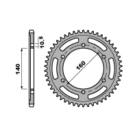 PBR ZĘBATKA TYLNA 502 47 C45 GPX 750 R (86-90) (ŁAŃC. 530)