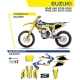 UFO KOMPLET NAKLEJEK (OKLEIN) SUZUKI RMZ 250 '19-'22 RMZ 450 '18-'22 AKAISHI KOLOR ŻÓŁTY - WYPRZEDAŻ