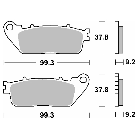 SBS KLOCKI HAMULCOWE KH488 STREET EXCEL/RACING SINTER KOLOR ZŁOTY