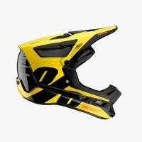 PROMOCJA 100 PROCENT MTB KASK ROWEROWY MODEL AIRCRAFT COMPOSITE LTD NEON YELLOW KOLOR CZARNY/ŻÓŁTY ROZMIAR M (57-58 CM)